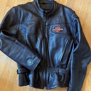 Harley Davidson Leather Motorcycle Riding Jacket M
